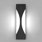 Modern Rectangular Waterproof LED Outdoor Wall Sconce in Black Stainless Steel Finish for Garden and Patio