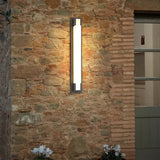 Modern Rectangular Waterproof Outdoor Wall Light Black LED Exterior Sconce for Garden Villa