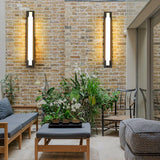 Modern Rectangular Waterproof Outdoor Wall Light Black LED Exterior Sconce for Garden Villa