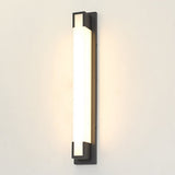 Modern Rectangular Waterproof Outdoor Wall Light Black LED Exterior Sconce for Garden Villa