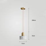 Modern Resin and Metal Cylindrical Pendant Light for Kitchen Island and Dining Room