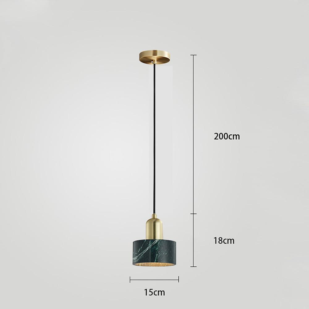Modern Resin and Metal Cylindrical Pendant Light for Kitchen Island and Dining Room