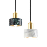 Modern Resin and Metal Cylindrical Pendant Light for Kitchen Island and Dining Room