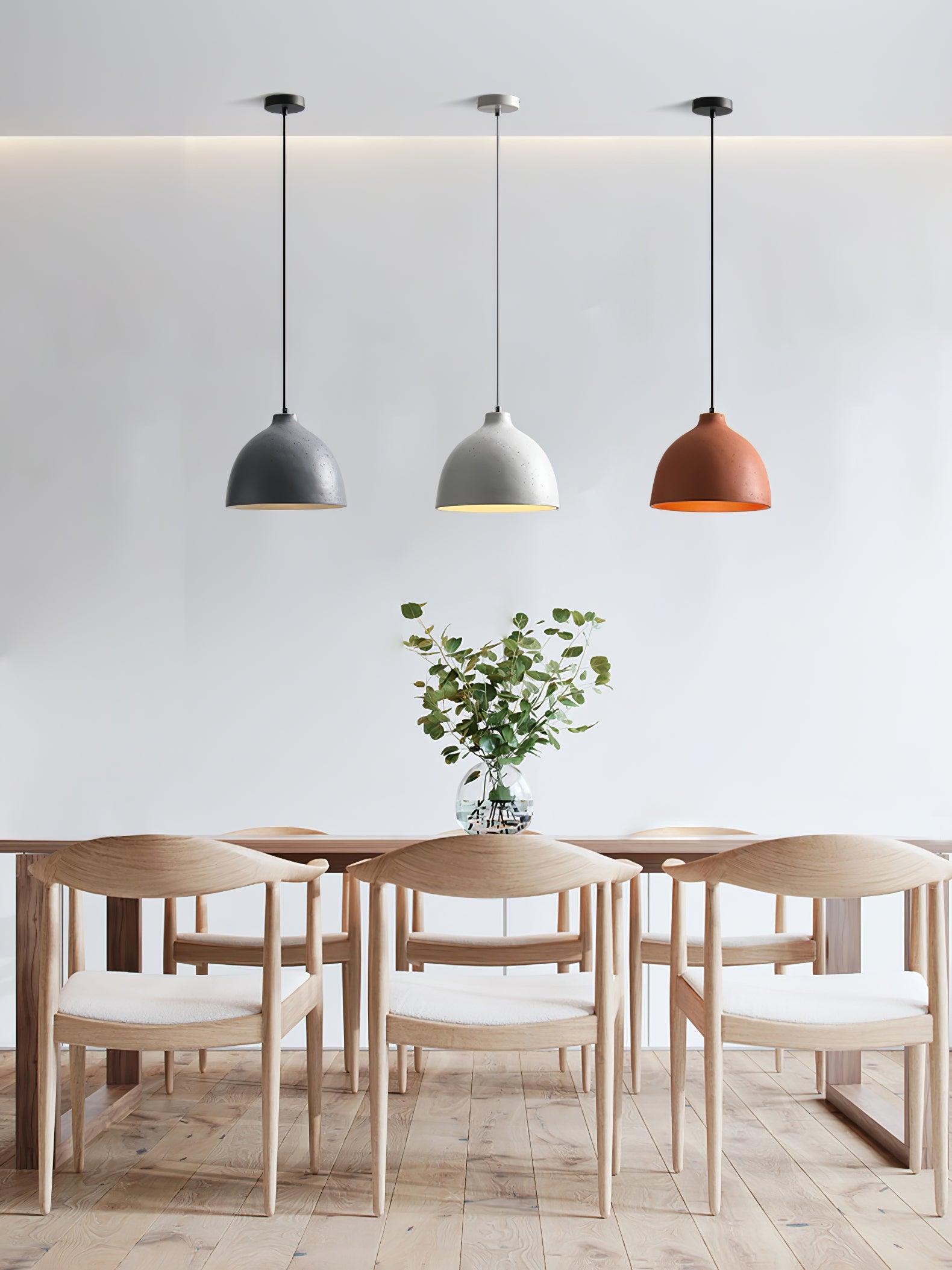 Modern Resin Bowl Pendant Light Hanging Ceiling Lamp for Kitchen and Dining Room