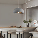 Modern Resin Cloud Donut Pendant Light Creative Semicircle LED Chandelier for Living Room