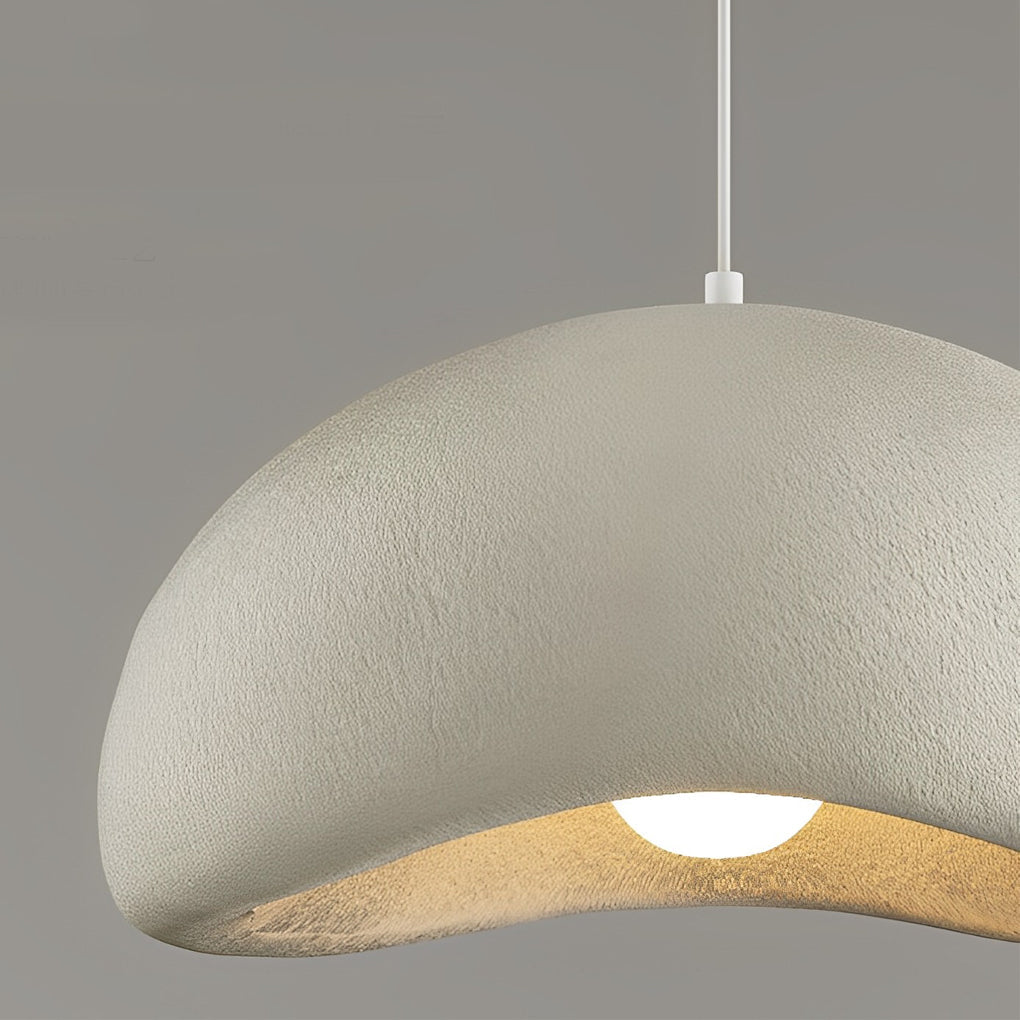 Modern Resin Cloud Donut Pendant Light Creative Semicircle LED Chandelier for Living Room