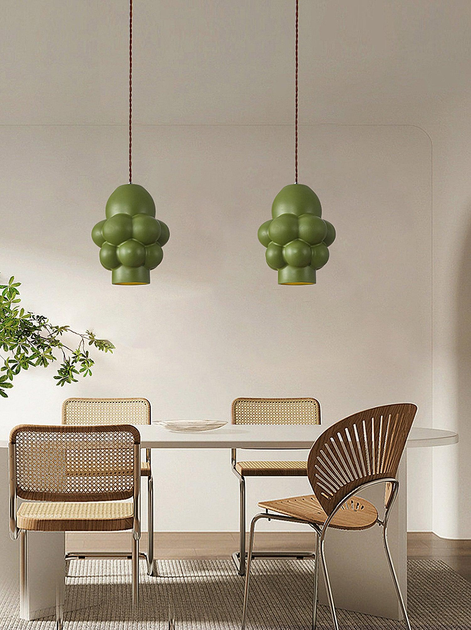 Modern Resin Cream Pendant Light Minimalist Hanging Ceiling Lamp for Home Interior