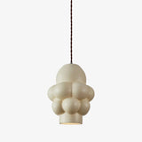 Modern Resin Cream Pendant Light Minimalist Hanging Ceiling Lamp for Home Interior