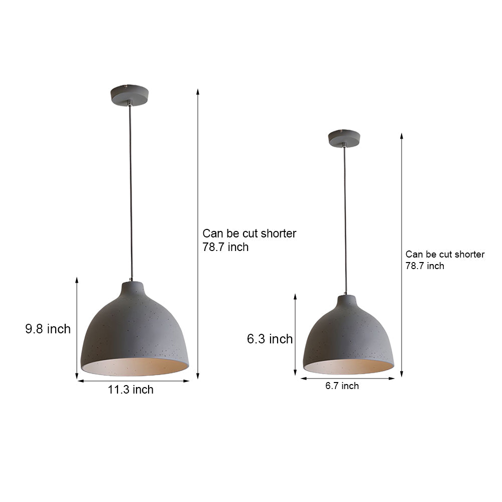 Modern Resin Dome Pendant Light with Adjustable Hanging Cord for Kitchen and Dining Room