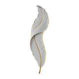 Modern Resin Feather LED Wall Sconce Luxury White Light for Bedroom and Living Room