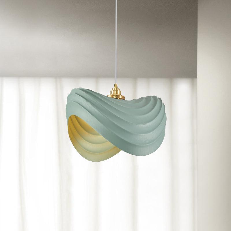 Modern Resin Flow Form Layered Pendant Light Organic Sculptural Ceiling Lamp