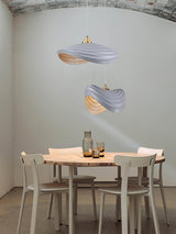Modern Resin Flow Form Layered Pendant Light Organic Sculptural Ceiling Lamp