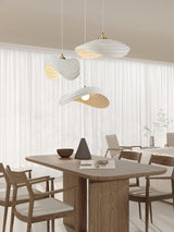 Modern Resin Flow Form Layered Pendant Light Organic Sculptural Ceiling Lamp