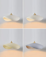 Modern Resin Flow Form Layered Pendant Light Organic Sculptural Ceiling Lamp