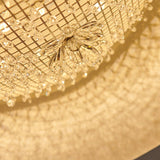 Modern Resin Pendant Light with Crystal Accents White and Beige LED Ceiling Fixture for Elegant Interiors