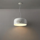 Modern Resin Pendant Light with Crystal Accents White and Beige LED Ceiling Fixture for Elegant Interiors