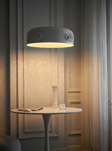 Modern Resin Pendant Light with Crystal Accents White and Beige LED Ceiling Fixture for Elegant Interiors