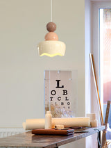 Modern Resin Rain Doll Figurine Hanging Lamp Cream Style Integrated LED Pendant Light