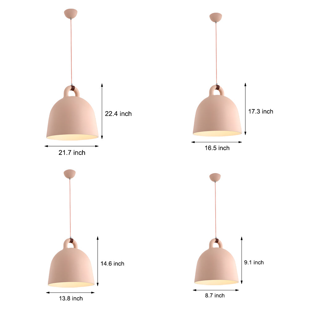 Modern Resin Semicircle Bell Pendant Light Nordic Minimalist Art Chandelier for Dining Room Kitchen Island