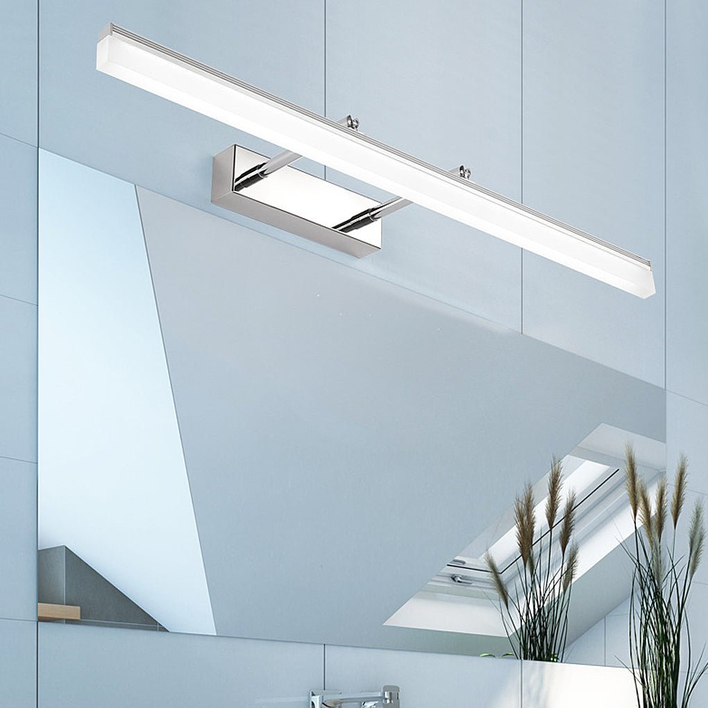 Modern Retractable LED Bathroom Vanity Light Over Mirror Stainless Steel Fixture Acrylic Bar
