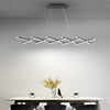 Modern Retractable Strip LED Pendant Light Dimmable Chandelier with Remote Control and Adjustable Body