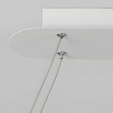 Modern Retractable Strip LED Pendant Light Dimmable Chandelier with Remote Control and Adjustable Body