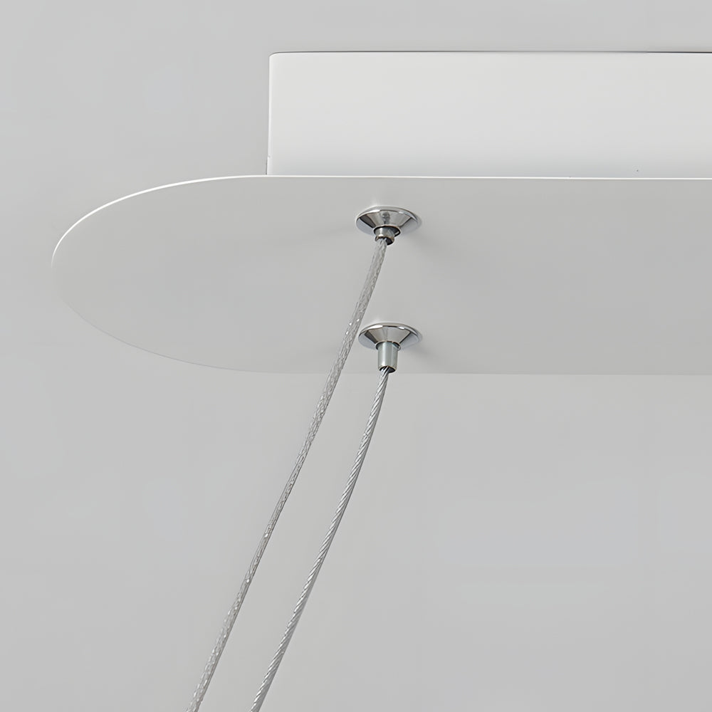 Modern Retractable Strip LED Pendant Light Dimmable Chandelier with Remote Control and Adjustable Body