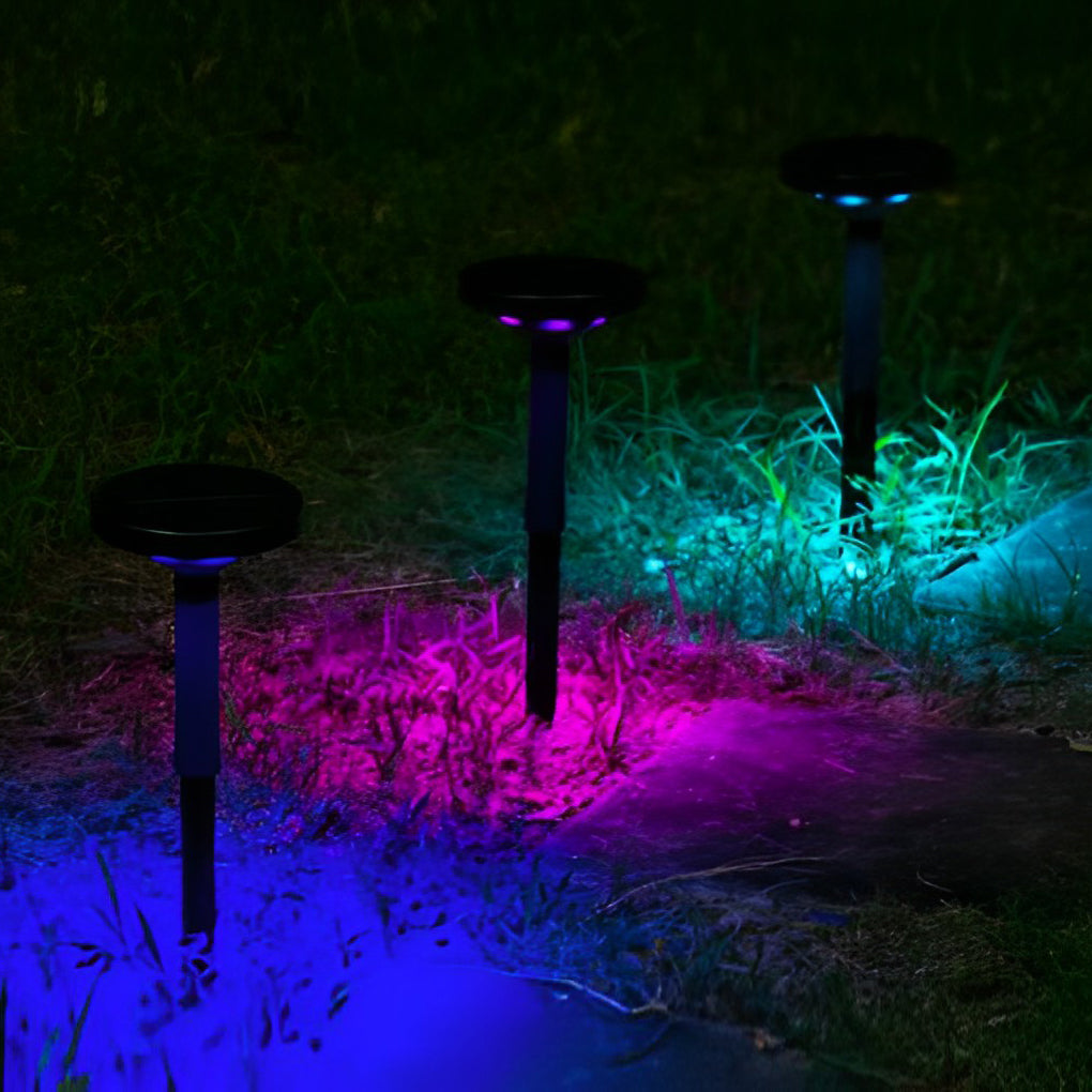 Modern RGB Solar Lawn Lights Waterproof Outdoor LED Pathway Lighting for Garden and Landscape