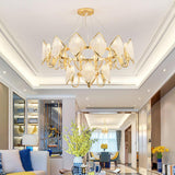 Modern Rhombus Crystal Chandelier Gold Geometric Ring LED Pendant Lighting for Luxury Interiors