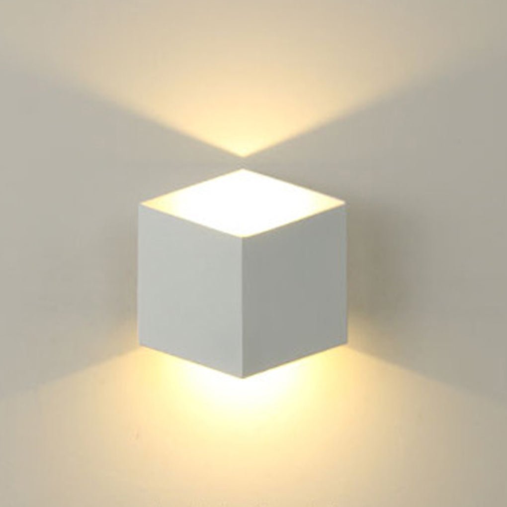 Modern Rhombus LED Outdoor Wall Light Waterproof Exterior Up and Down Sconce for Patio and Garden