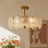 modern-ribbed-glass-chandelier-ceiling-lamp-with-clear-panels-and-gold-finish-hardware