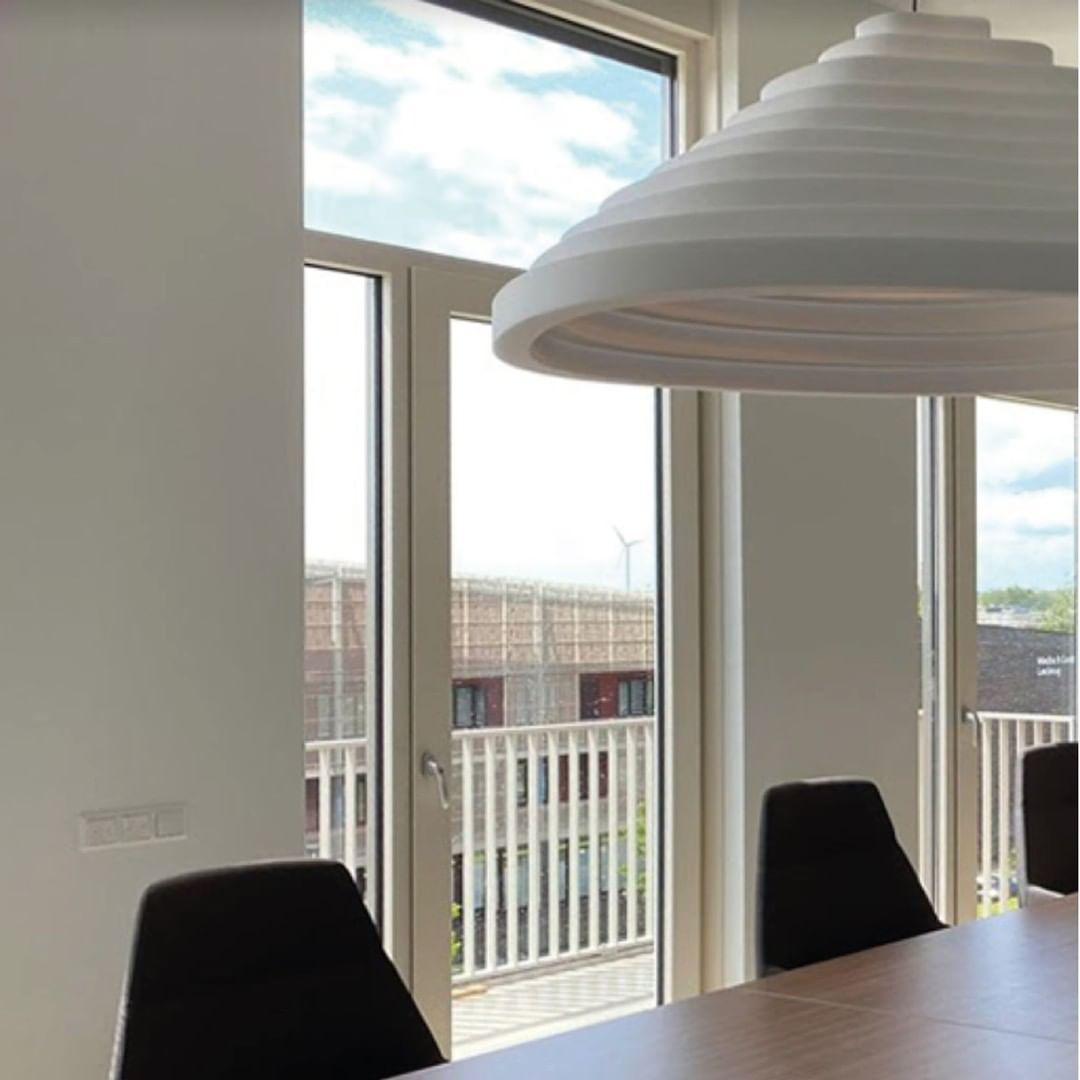 Modern Rice Field Acoustic Ceiling Lamp with Sound Absorbing Melamine Foam and Resin Finish