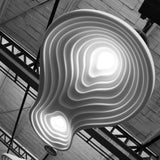 Modern Rice Field Acoustic Ceiling Lamp with Sound Absorbing Melamine Foam and Resin Finish