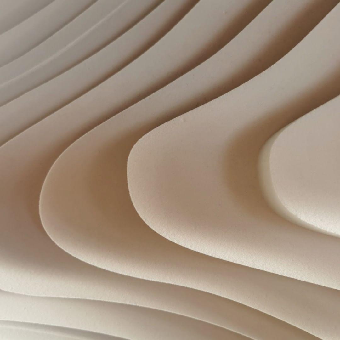 Modern Rice Field Acoustic Ceiling Lamp with Sound Absorbing Melamine Foam and Resin Finish