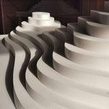 Modern Rice Field Acoustic Ceiling Lamp with Sound Absorbing Melamine Foam and Resin Finish