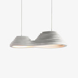 Modern Rice Field Sound Absorbing Resin Pendant Light Textured Acoustic Hanging Lamp for Offices and Homes
