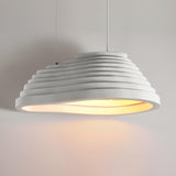 Modern Rice Field Sound Absorbing Resin Pendant Light Textured Acoustic Hanging Lamp for Offices and Homes