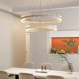 Modern Ring LED Pendant Light Circular Chandelier for Staircase and Entryway