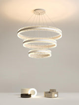 Modern Ring LED Pendant Light Circular Chandelier for Staircase and Entryway
