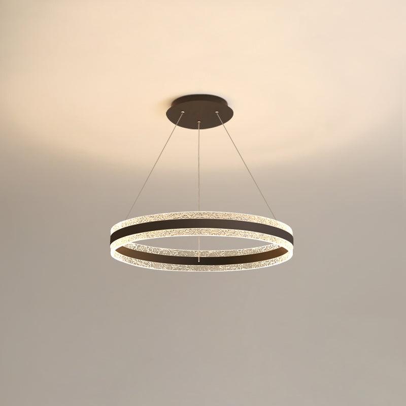 Modern Ring LED Pendant Light Circular Chandelier for Staircase and Entryway