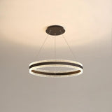 Modern Ring LED Pendant Light Circular Chandelier for Staircase and Entryway