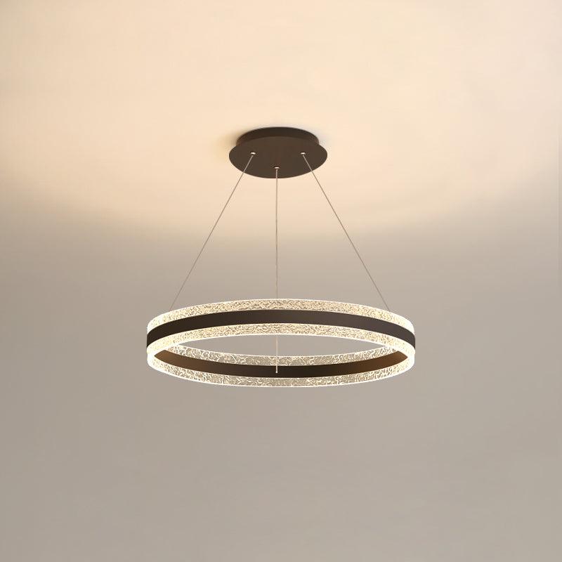 Modern Ring LED Pendant Light Circular Chandelier for Staircase and Entryway