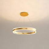 Modern Ring LED Pendant Light Circular Chandelier for Staircase and Entryway
