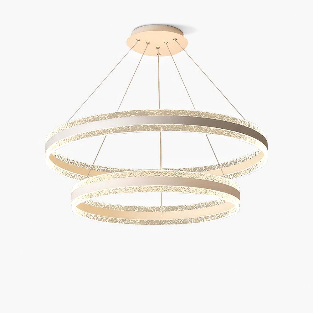 Modern Ring LED Pendant Light Circular Chandelier for Staircase and Entryway