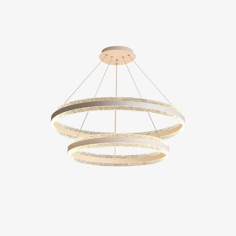 Modern Ring LED Pendant Light Circular Chandelier for Staircase and Entryway
