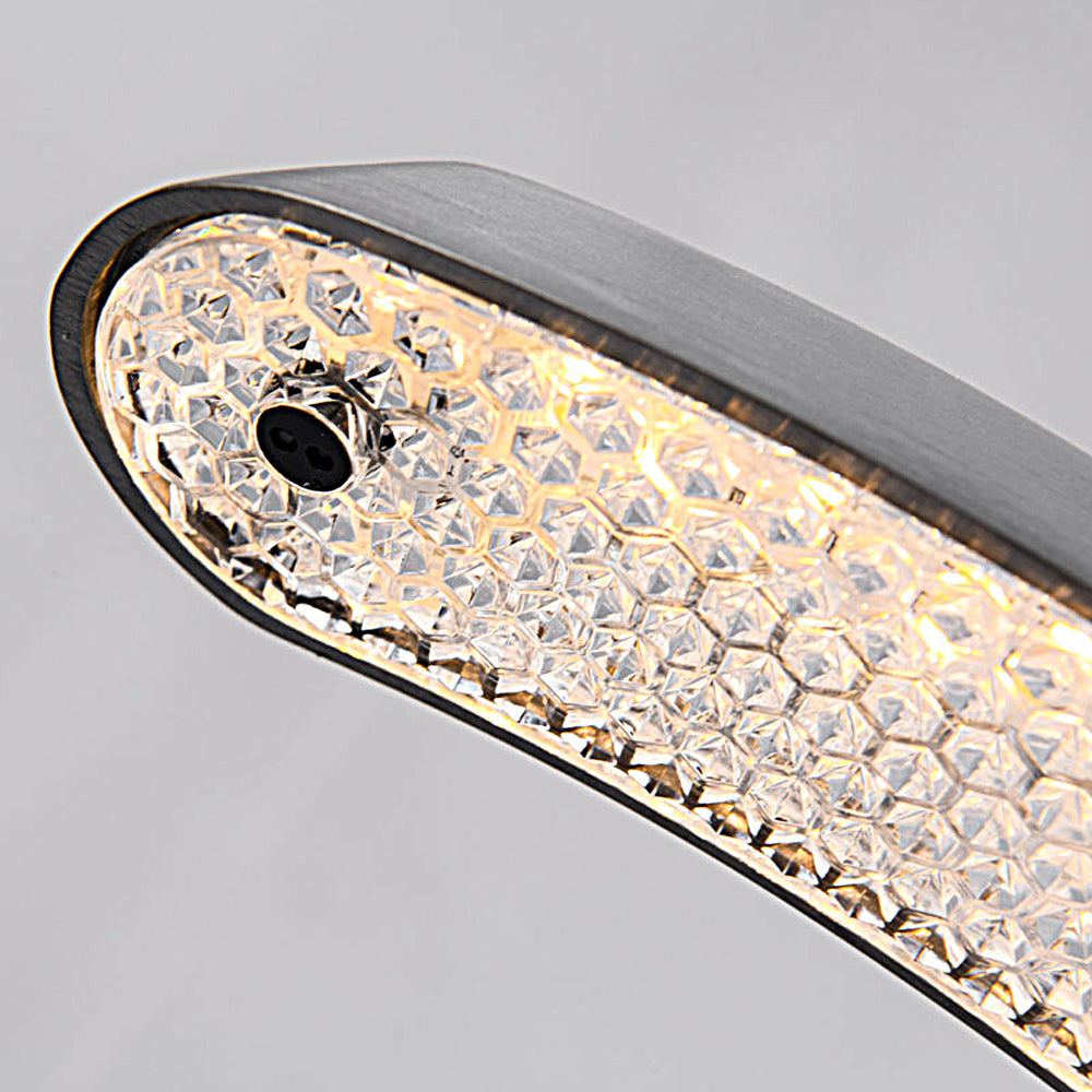 Modern Ring Shaped LED Pendant Light with Acrylic Shade and Adjustable Height for Living Room