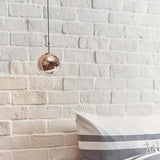 Modern Rose Gold Crystal Globe LED Pendant Light Adjustable Hanging Lamp for Dining Room