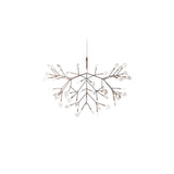 Modern Rose Gold Firefly LED Chandelier Contemporary Nature Inspired Leaf Pendant Lighting