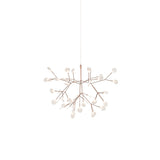 Modern Rose Gold Firefly LED Chandelier Contemporary Nature Inspired Leaf Pendant Lighting