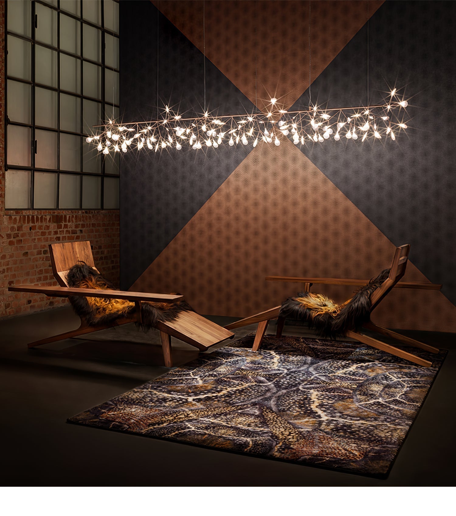 Modern Rose Gold Firefly LED Chandelier Contemporary Nature Inspired Leaf Pendant Lighting